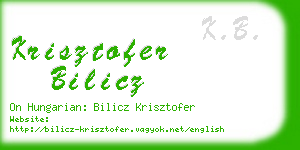 krisztofer bilicz business card